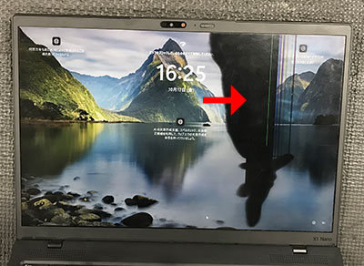 ThinkPad X1 Nano Gen 3 液晶割れ修理