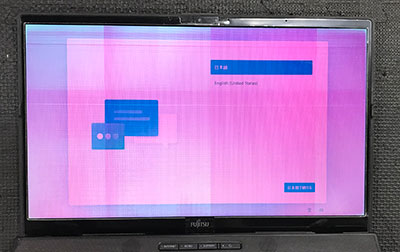 FMVWF3A154 画面がピンク