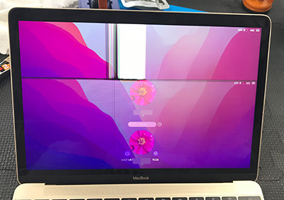 MacBook 12 画面が二重になる修理